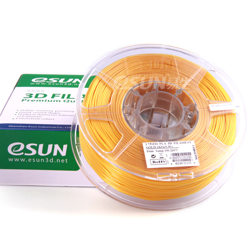 Фото нить для 3D-принтера eSUN 3D FILAMENT PLA GOLD 3.00 мм