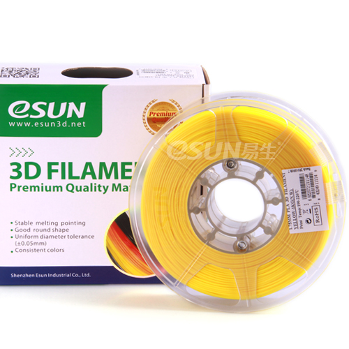 Фото нить для 3D-принтера eSUN 3D FILAMENT PLA YELLOW 3.00 мм