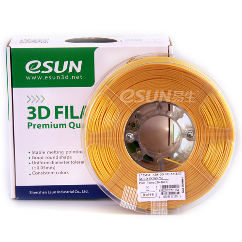 Фото нить для 3D-принтера eSUN 3D FILAMENT ABS GOLD 3.00 мм