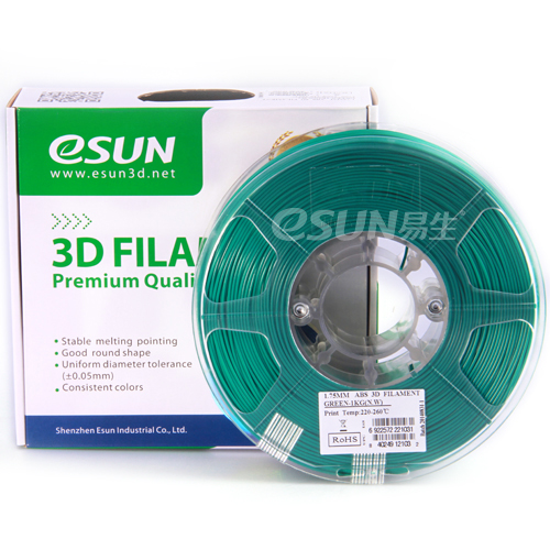 Фото нить для 3D-принтера eSUN 3D FILAMENT ABS GREEN 3.00 мм
