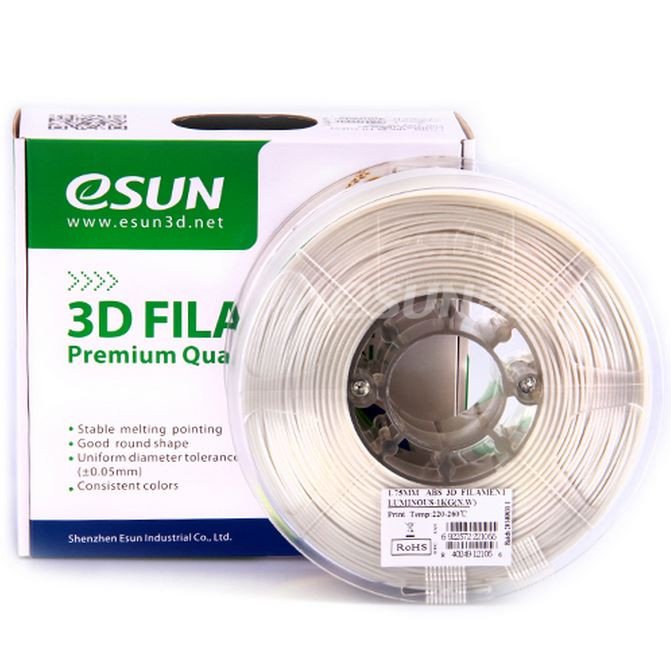 Фото нить для 3D-принтера eSUN 3D FILAMENT ABS LUMINOUS GREEN 3.00 мм