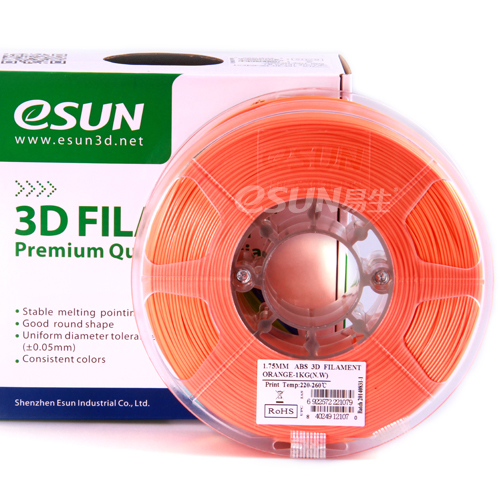 Фото нить для 3D-принтера eSUN 3D FILAMENT ABS ORANGE 3.00 мм