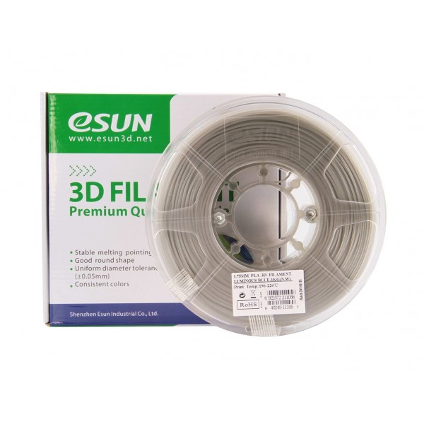 Фото нить для 3D-принтера eSUN 3D FILAMENT PLA LUMINOUS BLUE 3.00 мм