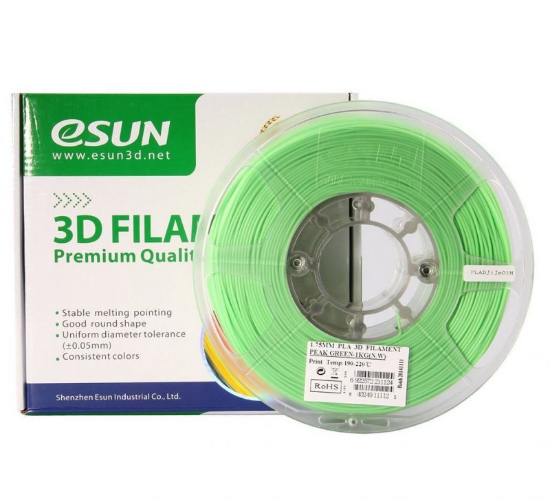 Фото нить для 3D-принтера eSUN 3D FILAMENT PLA PEAK GREEN 3.00 мм