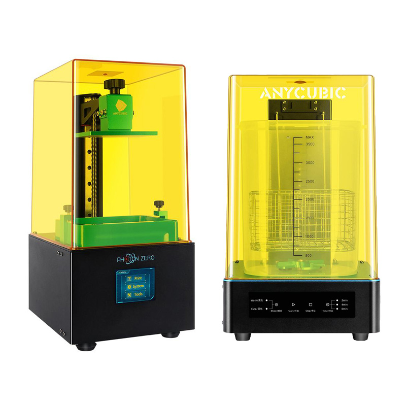 Фото 3D принтер Anycubic Photon Zero + Устройство 2в1 для УЗ-очистки и УФ-отверждения моделей Anycubic Wash 1