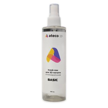 Фото D:\картинки\Аксессуары\ATECO готово\Клей-лак для 3D печати Ateco BASIC 250 мл 10