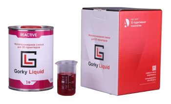Фото фотополимерной смолы Gorky Liquid Reactive красная 1 кг